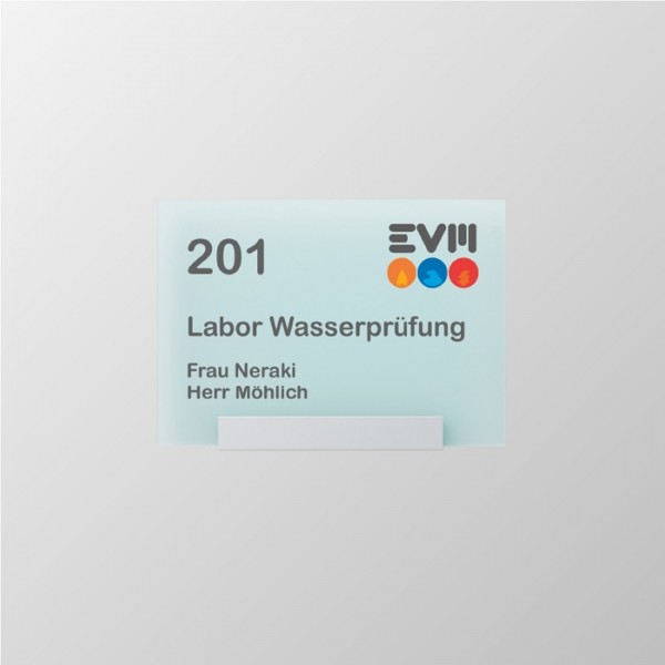 Acrylglas Informationsschild doppelscheibig
