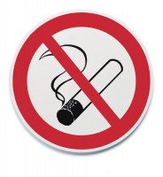 Symbolschild Rauchen / Zutritt verboten Aluminium selbstklebend
