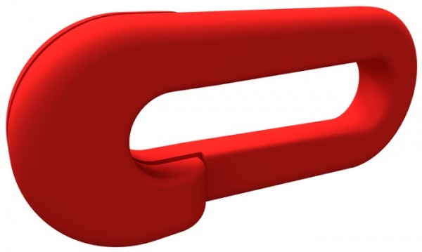 Verbindungsglied 6mm rot beschichtet Kunststoff