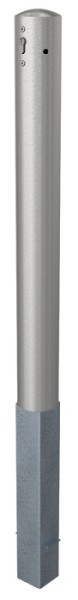 Poller Edelstahl Ø102 mm mit Profilzylinder abnehmbar