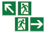 Nachleuchtendes Sicherheitszeichen selbstklebend