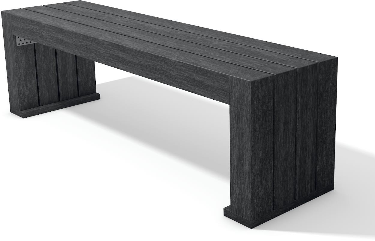 Sitzbank moderne Form für Außen Parkbank Gartenbank Bank | AMSDirekt