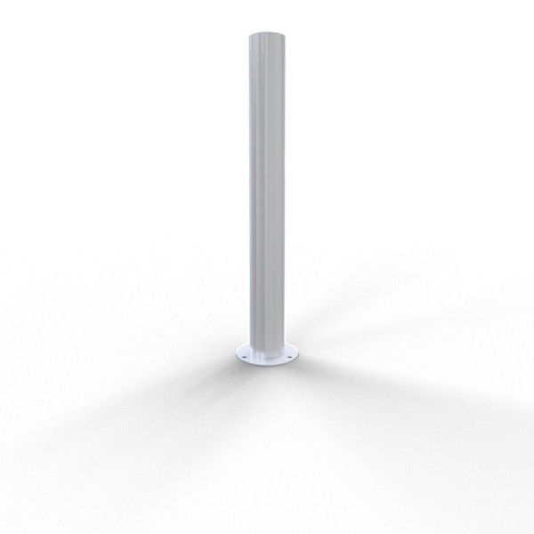 Edelstahl Standpfosten Ø 102 mm mit Montageplatte