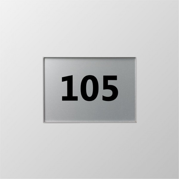 Raumschild L Aluminium und Acrylglas