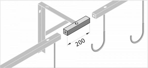 Verbindungselement für Fahrradständer Hängeparker 3800