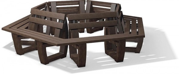 Bank Gatton Recycling Kunststoff mit Lehne