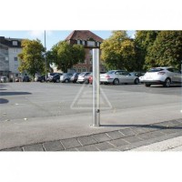 Edelstahlpfosten Ø 89 mit Dreikant herausnehmbar