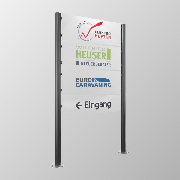 Pfostenständerpaar aus Stahl für Wegweiser