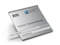 Türschild Aluminium Wandmontage mit 4 Nuten