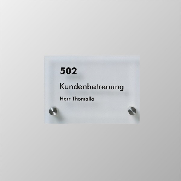 Schild Tür Acrylglas transparent 2×4 mm