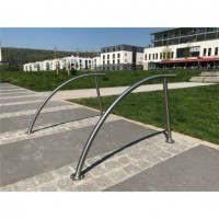 Edelstahl Fahrradanlehnbügel zum Aufdübeln