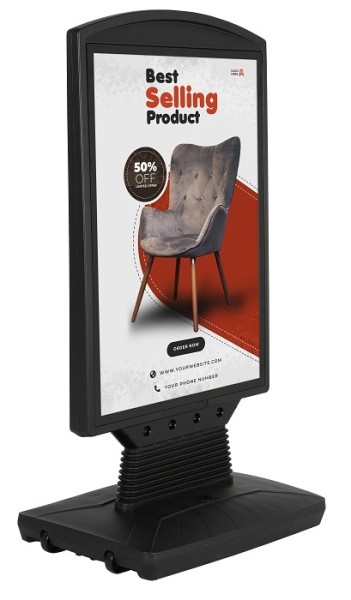 Kundenstopper MasterSign FLEX DIN A1 Schwarz