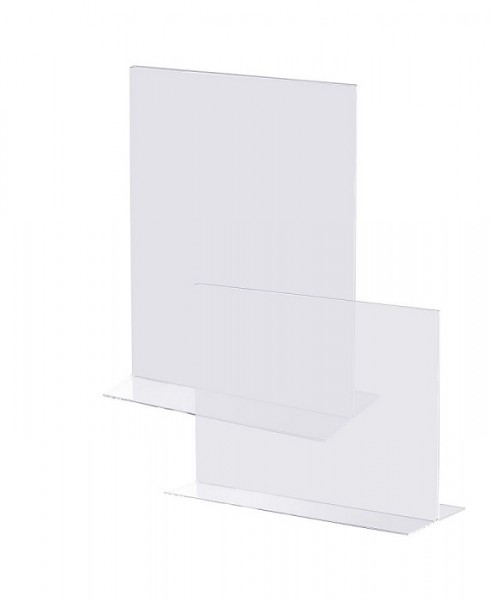 Aufsteller Acryl T-Form Prospekt Halter Ständer