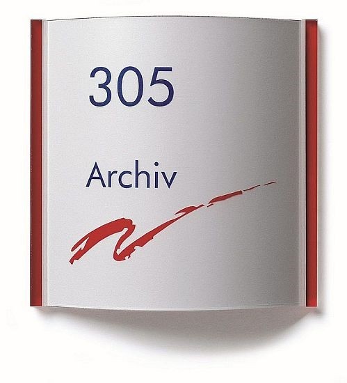 Beschilderung Tür gewölbt Bogendesign