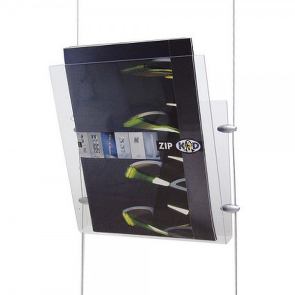 Prospektschale Flybag Acryl Prospektablage Ablage für Seilsystem